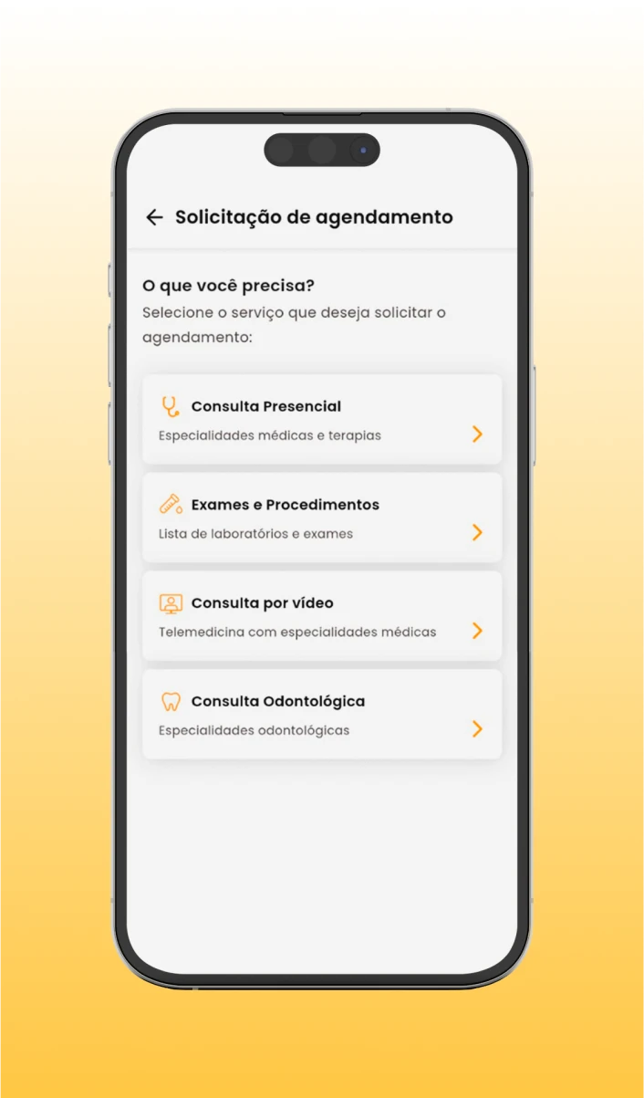 Primeiro Passo para para marcar sua consulta ou exame